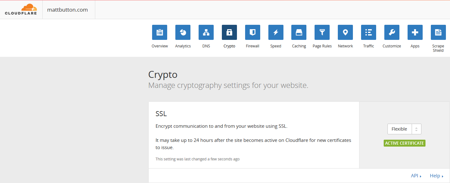 CloudFlare Flexible SSL