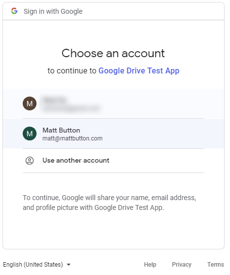 Sign in with Google